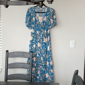 Knox Rose Floral Blue Wrap Dress